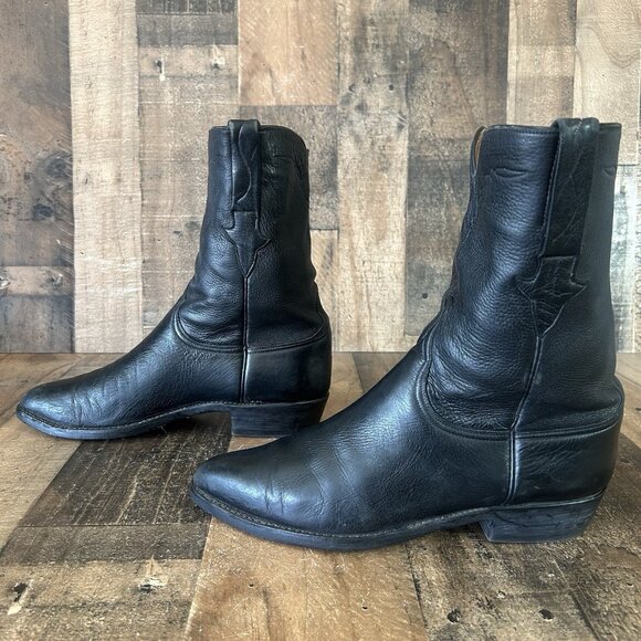 Lucchese Classics L818128 Soft Leather Black Western Cowboy Boots Mens 10.5 D - Picture 2 of 12